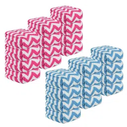 Kuber Industries 24 Pcs Pink & Blue 250 GSM Face Towels-image-59