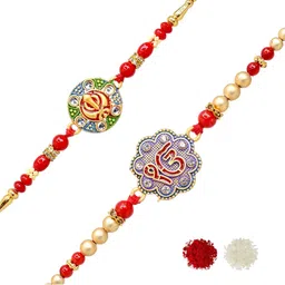 MEIRA JEWELLERY 5-Pcs Rakhi With Chocolates Roli Chawal & Greeting Card-image-65