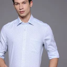 Louis Philippe Men Classic Pure Cotton Printed Formal Shirt-picture-6