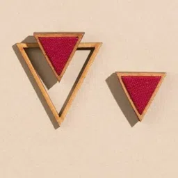 WHE Triangular Shaped Drop Earrings image 2