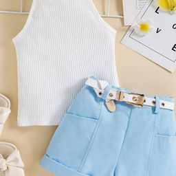 LULU & SKY Girls Top with Shorts-image-61