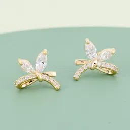 Kushal's Fashion Jewellery Rhodium-Plated Classic Zircon Studs Earrings-34