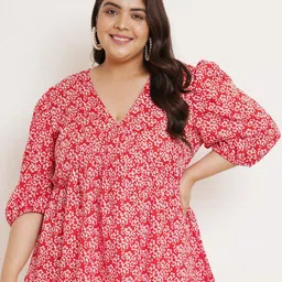 U&F Beyond Floral Print Puff Sleeve Crepe Top-picture-28