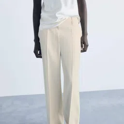 MANGO Women Mid-Rise Regular Fit Trousers-picture-4