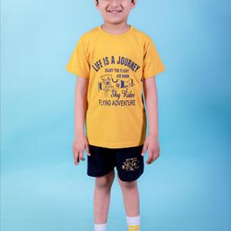 CHANDRIKA Kids-Boys Mustard Clothing Set-image-93