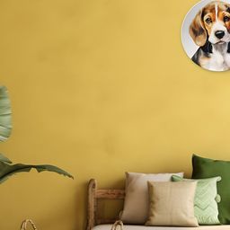 THE QUIRKY HOME White & Brown Dog Printed Ceramic Wall Plates-image-81