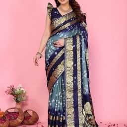 Bandhanivilla Women Bandhani Printed Pure Silk Saree-picture-19