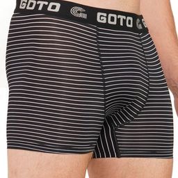 GOTO Printed Short Trunk NYLON LY PRINT OUTER EL TRUNK BLACK STRI-Black image 4