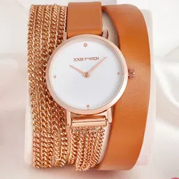 JOKER & WITCH Women Dial & Leather Bracelet Style Straps Analogue Watch AMWW1061-image-98