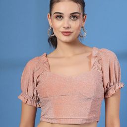 STYLECAST X KASSUALLY Embellished Sweetheart Neck Puff Sleeve Crop Top-11