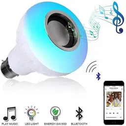 4uonly Led Bulb Bluetooth Speaker Music Light B22 LED White + RGB Light MKL13 56 W Bluetooth Party Speaker image 5