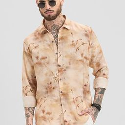 Snitch Men Smart Spread Collar Abstract Printed Casual Shirt-image-79