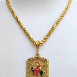 Jemeefly Gold-Plated Square Pendants with Chains-11