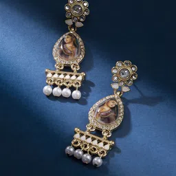 Kalakrith Milano Geometric Drop Earrings-image-33
