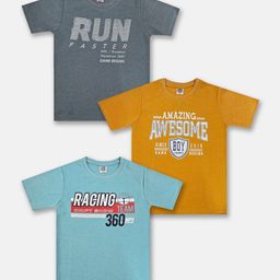Here&Now X Game Begins Boys Set of 3 Assorted Printed T-shirts-40