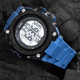 FELIZER Men Patterned Dial & Textured Straps Analogue and Digital Watch H9058-LSKA-Blue-7