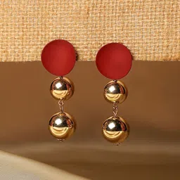 DressBerry Gold-Plated Contemporary Shaped Drop Earrings-image-47