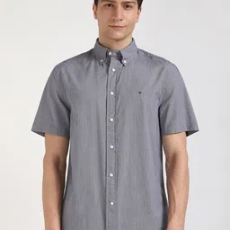 Tommy Hilfiger Men Button-Down Collar Solid Cotton Casual Shirt-image-50