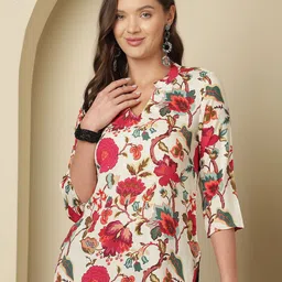 Anouk Print Mandarin Collar Top-image-95