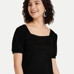 Radprix Accordion Solid Pleated Sleeves Top-image-74