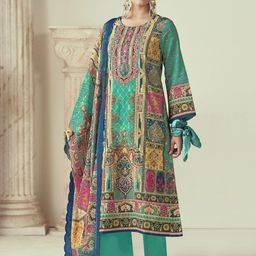 Stylee LIFESTYLE Printed Pure Cotton Unstitched Dress Material-image-25