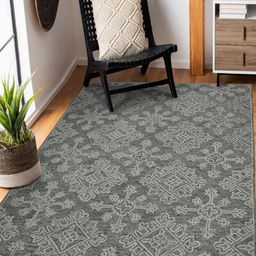saraswatii global Boston Grey Geometric Tufted Woollen Carpet-15