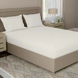 home expressions White Striped 210 TC Satin Bedsheet Set -1.3716m X 2.2352m-picture-33