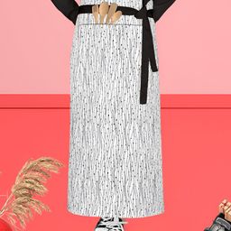 ArtzFolio Black & White Printed Cotton Aprons-image-47