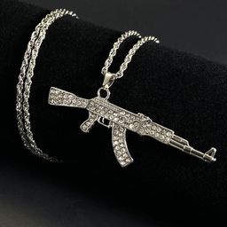SALTY Pack of 2 Men Ak 47 Silver Chain-image-72
