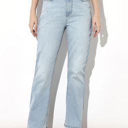 ONLY Women Flared High-Rise Heavy Fade Stretchable Jeans-41