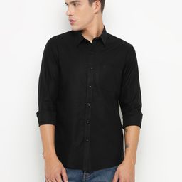 Allen Cooper Men Solid Spread Collar Cotton Casual Shirt-picture-30