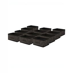 Aura Black Set of 6 Regular Drawer Organiser Organisers-6