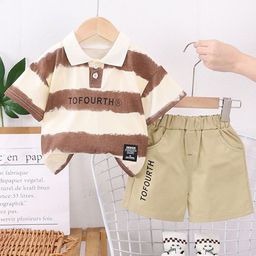 StyleCast x Revolte Boys Colourblocked Polo Collar T-Shirt With Shorts-image-58