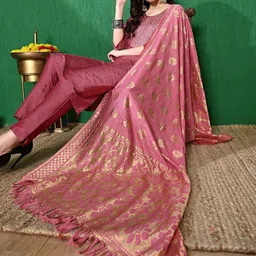 Sangria Embroidered Kurta Set With Dupatta-picture-8