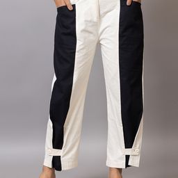 PROBASIC Women Colourblocked Regular Fit Mid Rise Regular Trousers-picture-48