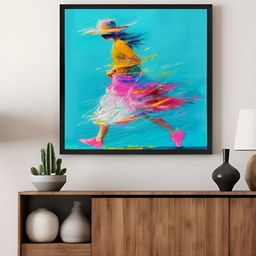 999Store Blue & Pink Vibrant Canvas Painting Wall Art-image-69