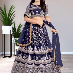 Girls Lehenga Choli with Dupatta Set-image-30