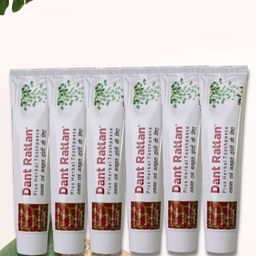 DANT RATTAN Set Of 6 Plus Herbal Toothpaste With Ashwagandha - 100 g Each-image-86