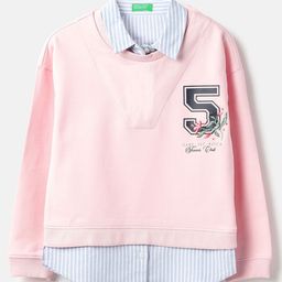 United Colors of Benetton Girls Alphanumeric Printed Pullover Sweatshirt-picture-7