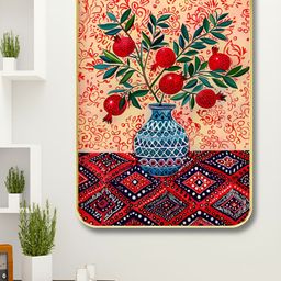 Livin'luxe Pink & Red Pomegranate Still Life Wall Art-picture-44