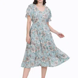 Ms.Lingies Women Floral Printed Midi Nightdress-picture-47