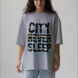 Moda Rapido Women Printed Raw Edge T-shirt-picture-46
