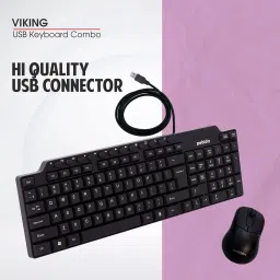 zebion Viking Wired Keyboard Mouse + Austin Wired Speaker Combo Set image 3