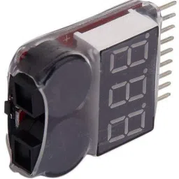 dhruv-pro Qp38 1-8S Li-Po Battery Powered Voltage Tester With Low Volt Alarm Buzzer & Led Digital Battery Tester image 5