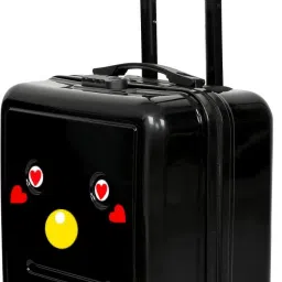 Small Cabin & Check-in Set (29 inch) 8 Wheels - Trendy Cute Kids Trolley Bag - Black-image-73