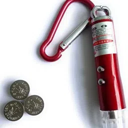 Sloies 3in1 Laser Pointer Laser Torch Key Chain 650 multicolor image 3
