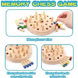 eopzo Wooden Memory Chess Game For Brain Development Party & Fun Board Game Educational Board Games image 5