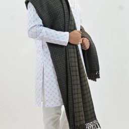 Vrinde Wool Checkered Men Shawl-image-38