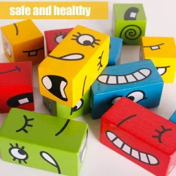 super toy Face Change Rubiks Cube Game Brain Teaser Wooden Puzzle Educational Toy image 5