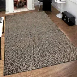saral home Black Abstract Jute 5 ft x 7 ft Hand Woven Carpet-picture-21
